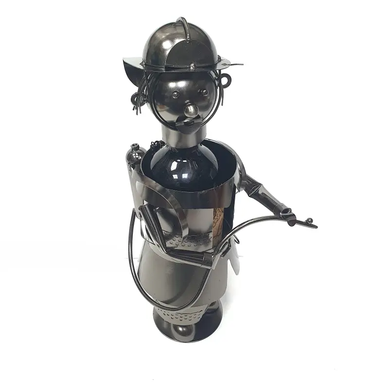 Pompier, suport din metal pentru sticla, 15x38 cm